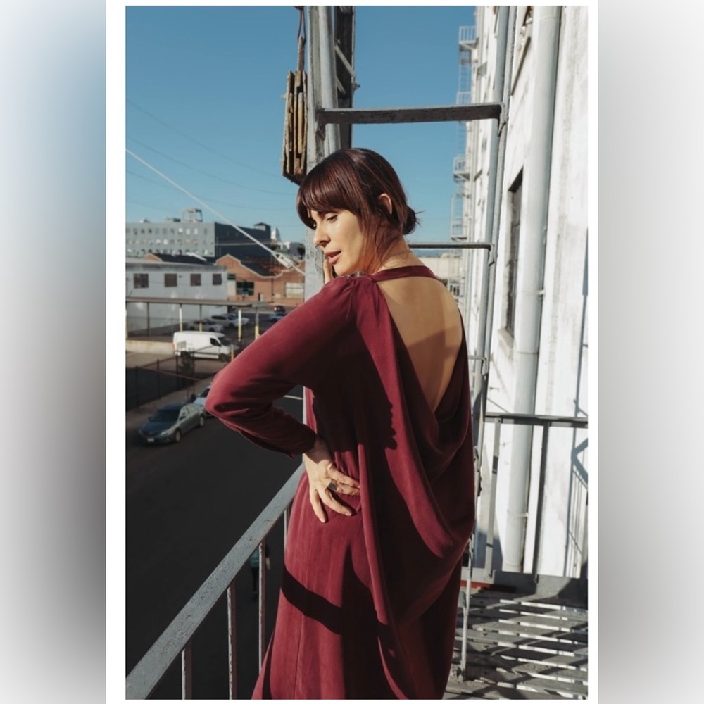 Oddbird Burgundy Gina Dress